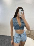 6317 KOT BLUZ-MAVİ resmi